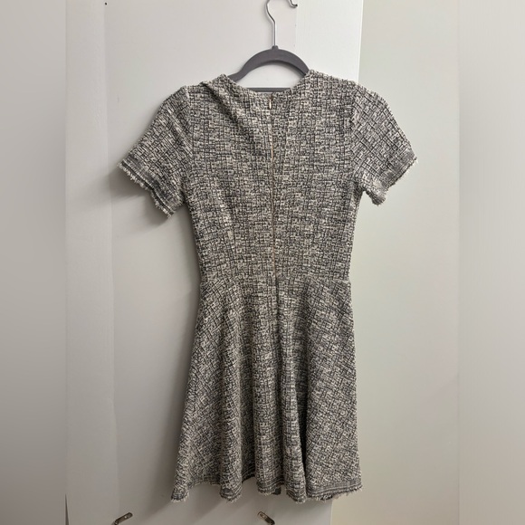 Aqua Gray Tweed Fit & Flare Dress - Picture 3 of 3